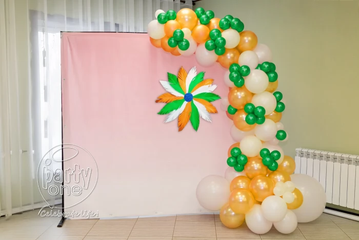 festival decorations Tricolor L Arch Balloon Decor